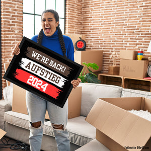 St. Pauli Aufstieg 2024 Fußmatte in 35x50 cm mit Spruch We're back