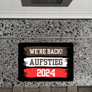 St. Pauli Aufstieg 2024 Fußmatte in 35x50 cm ohne Rand mit Spruch We're back