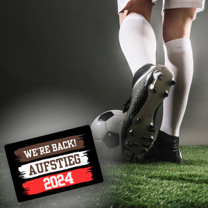 St. Pauli Aufstieg 2024 Fußmatte in 35x50 cm ohne Rand mit Spruch We're back