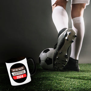 St. Pauli Aufstieg 2024 Kaffeebecher mit Spruch We're back