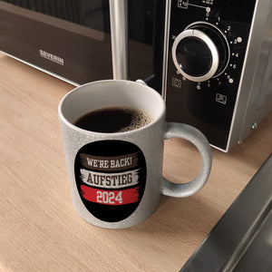 St. Pauli Aufstieg 2024 Kaffeebecher mit Spruch We're back
