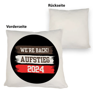 St. Pauli Aufstieg 2024 Kissen mit Spruch We're back