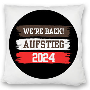 St. Pauli Aufstieg 2024 Kissen mit Spruch We're back