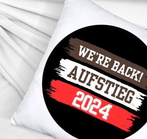 St. Pauli Aufstieg 2024 Kissen mit Spruch We're back