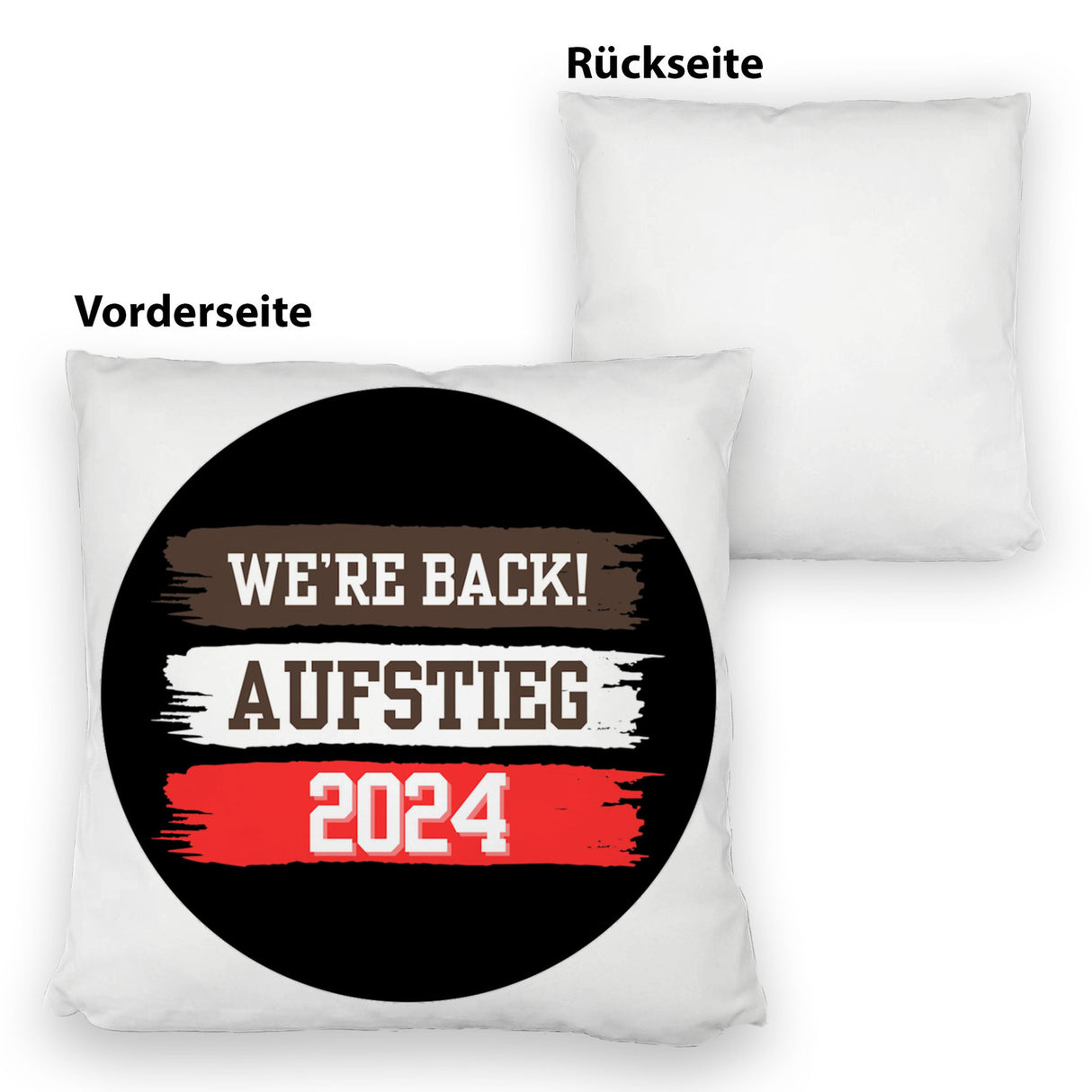 St. Pauli Aufstieg 2024 Kissen mit Spruch We're back