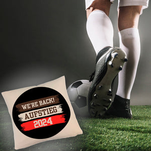 St. Pauli Aufstieg 2024 Kissen mit Spruch We're back