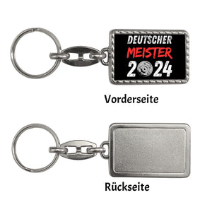 Leverkusen Meisterschale Schlüsselanhänger mit Spruch Deutscher Meister 2024