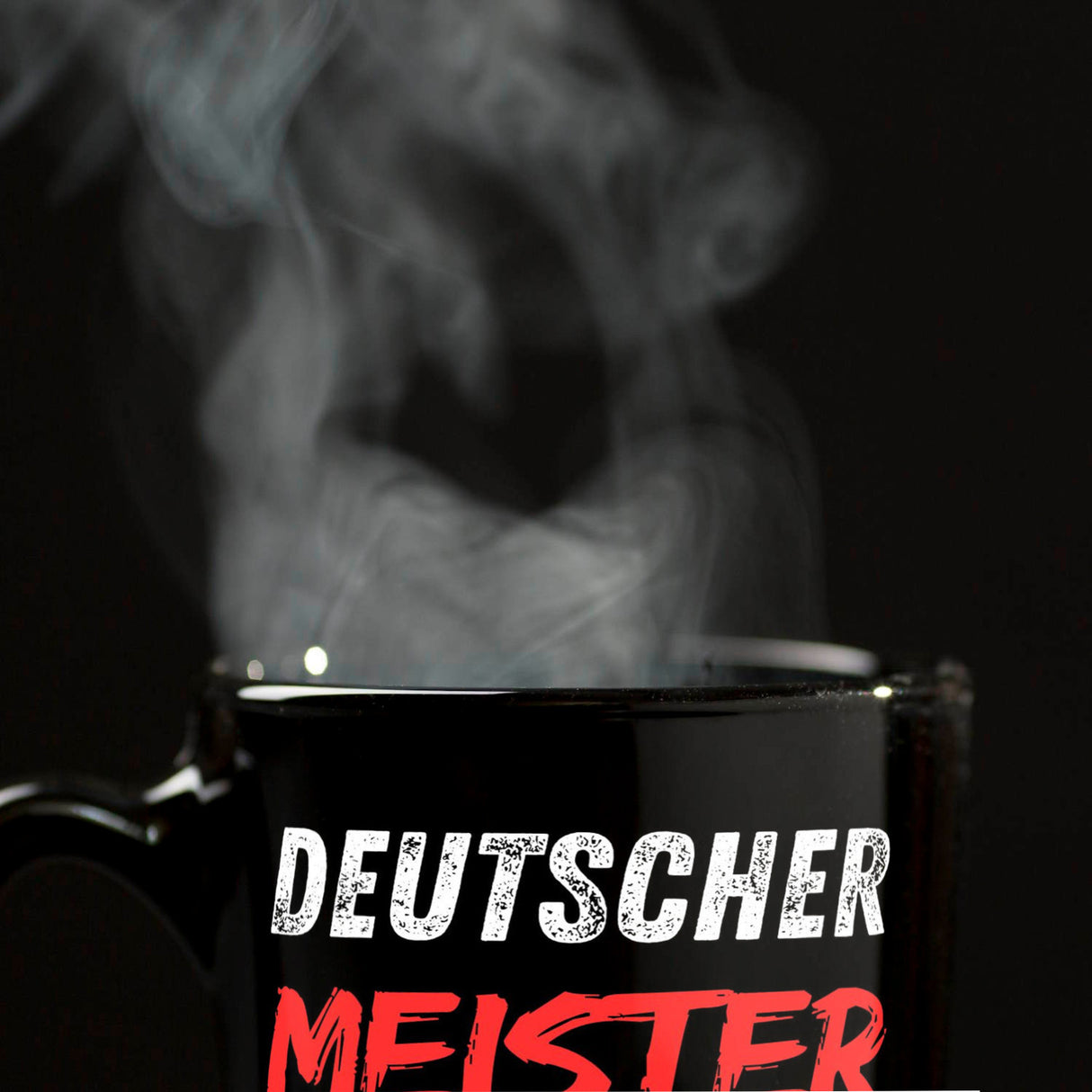 Leverkusen Meisterschale Tasse in Schwarz mit Spruch Deutscher Meister 2024