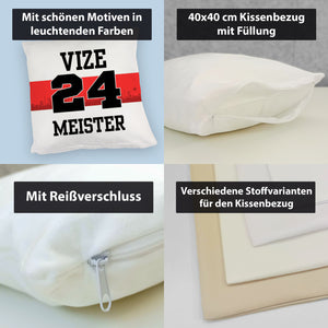Stuttgart Brustring Kissen mit Spruch Vizemeister 2024