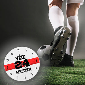 Stuttgart Brustring Wanduhr mit Spruch Vizemeister 2024