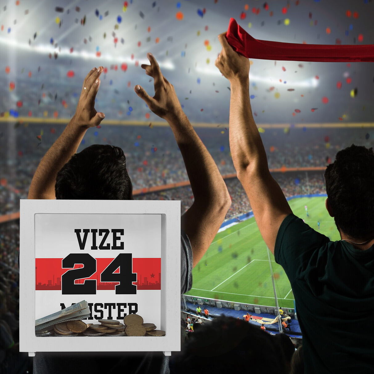 Stuttgart Brustring Spardose mit Spruch Vizemeister 2024