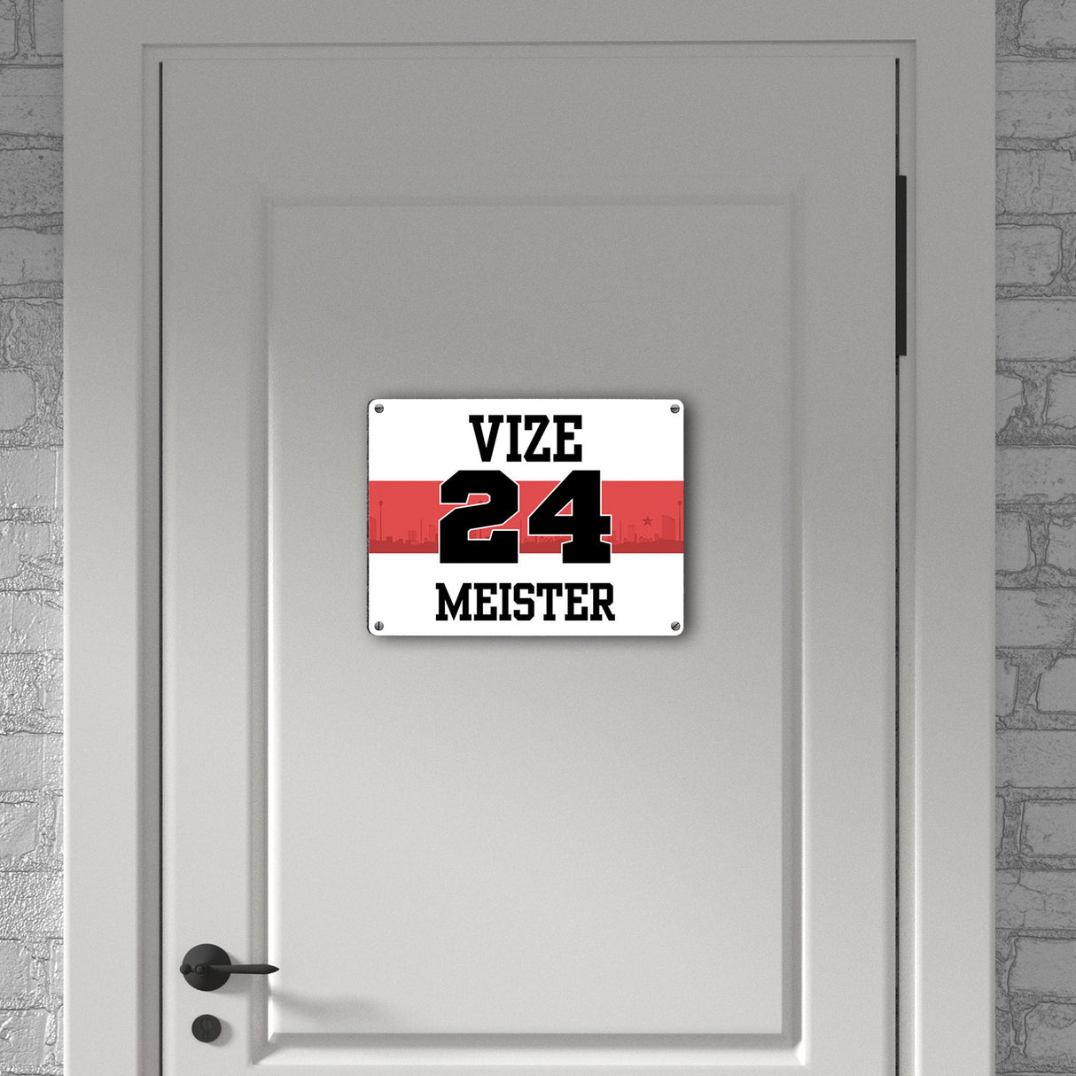 Stuttgart Brustring Metallschild in 15x20 cm mit Spruch Vizemeister 2024