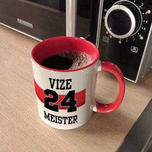 Stuttgart Brustring Kaffeebecher mit Spruch Vizemeister 2024