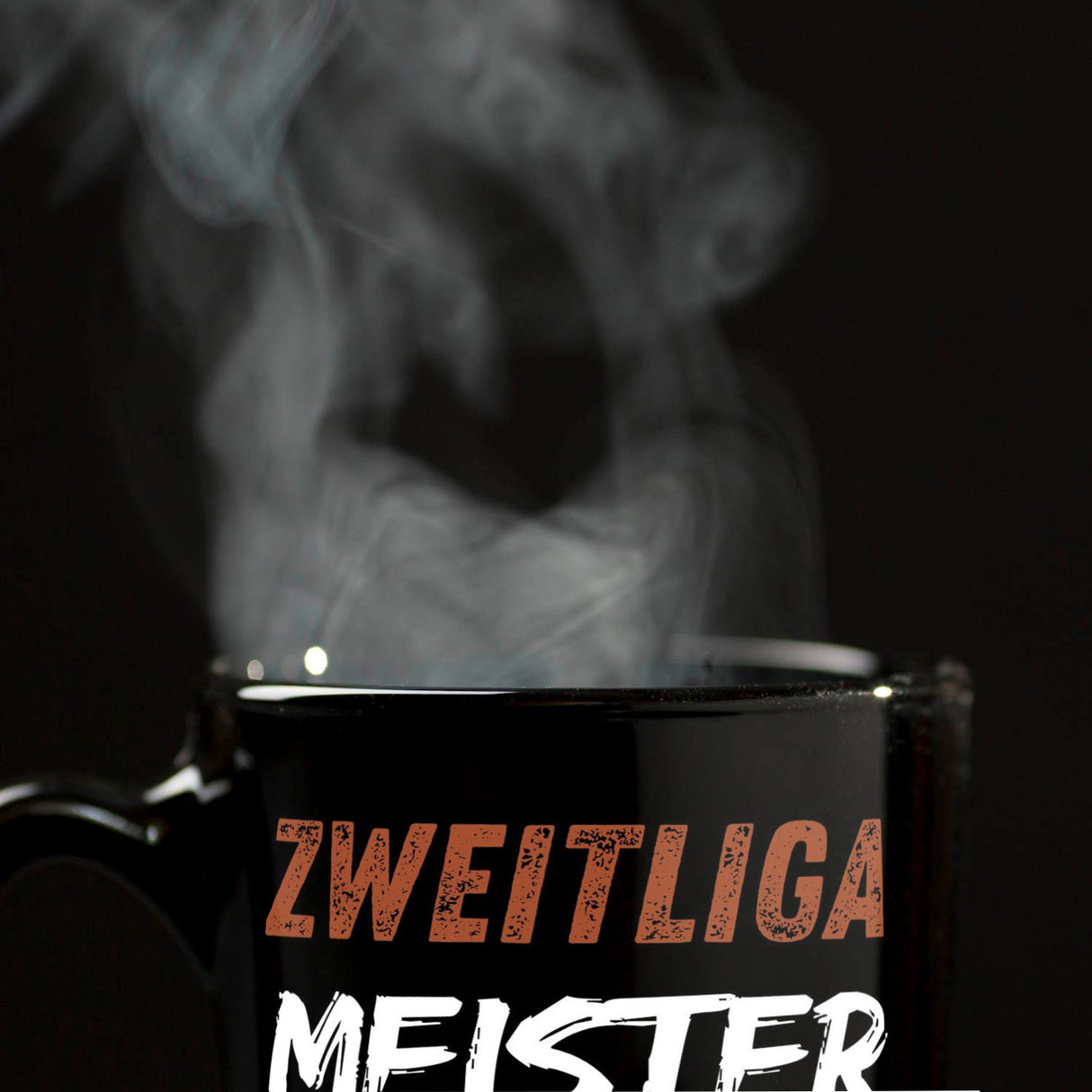 St. Pauli Meisterschale Tasse in Schwarz mit Spruch Zweitliga Meister 2024