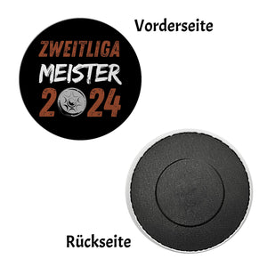 St. Pauli Meisterschale Magnet rund mit Spruch Zweitliga Meister 2024