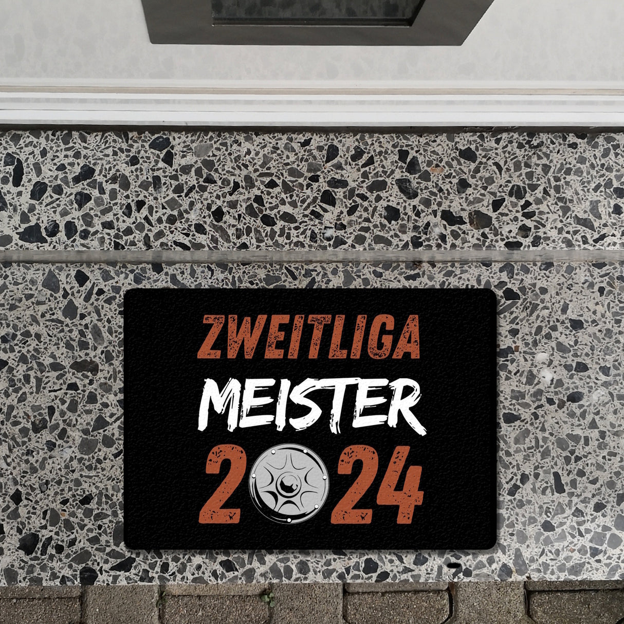 St. Pauli Meisterschale Fußmatte in 35x50 cm ohne Rand mit Spruch Zweitliga Meister 2024