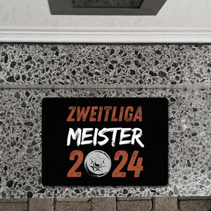 St. Pauli Meisterschale Fußmatte in 35x50 cm ohne Rand mit Spruch Zweitliga Meister 2024