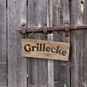 Grillecke Metallschild