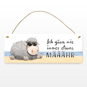 Schaf Metallschild mit Spruch Ich gönn mir immer etwas MÄÄÄHR