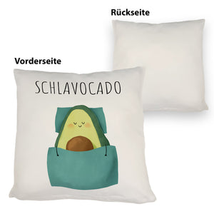 Schlafende Avocado Kissen mit Spruch Schlavocado