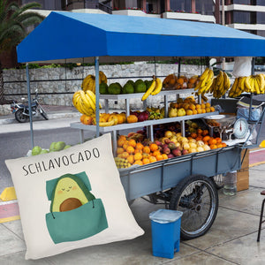 Schlafende Avocado Kissen mit Spruch Schlavocado