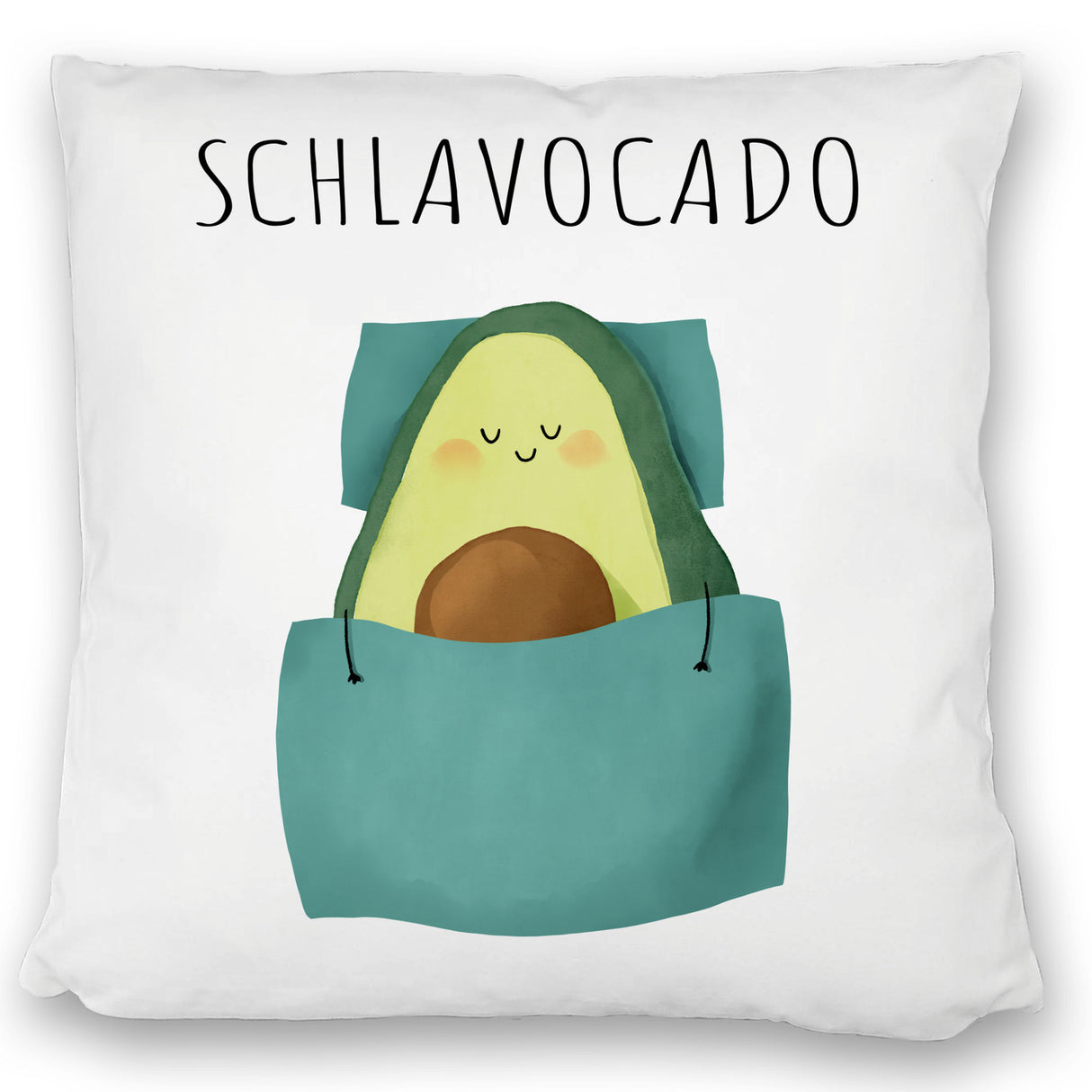 Schlafende Avocado Kissen mit Spruch Schlavocado