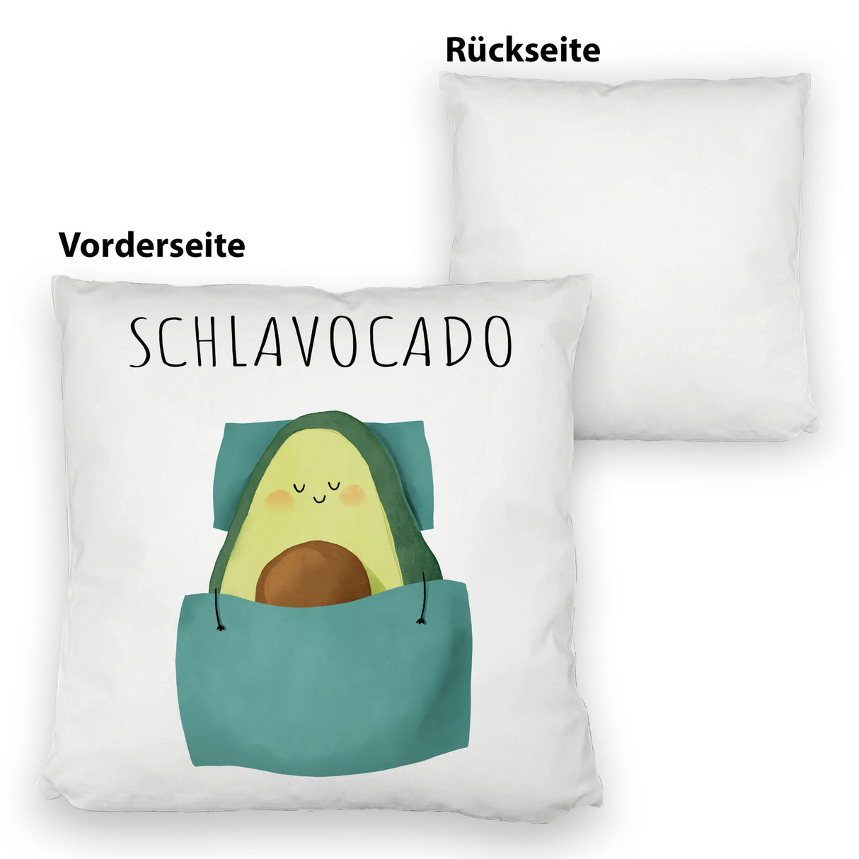 Schlafende Avocado Kissen mit Spruch Schlavocado