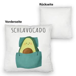 Schlafende Avocado Kissen mit Spruch Schlavocado