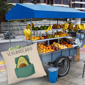 Schlafende Avocado Kissen mit Spruch Schlavocado