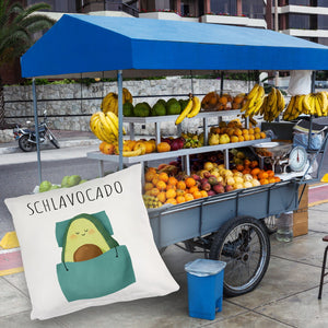 Schlafende Avocado Kissen mit Spruch Schlavocado