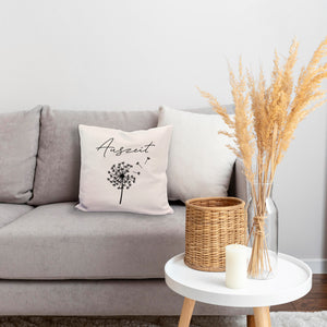 Pusteblume Kissen mit Spruch Auszeit