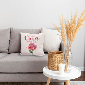 Rose Kissen mit Spruch Beste Oma der Welt