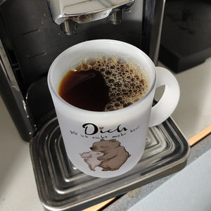 Hase und Bär Kaffeebecher mit Spruch Dich geb ich nicht mehr her