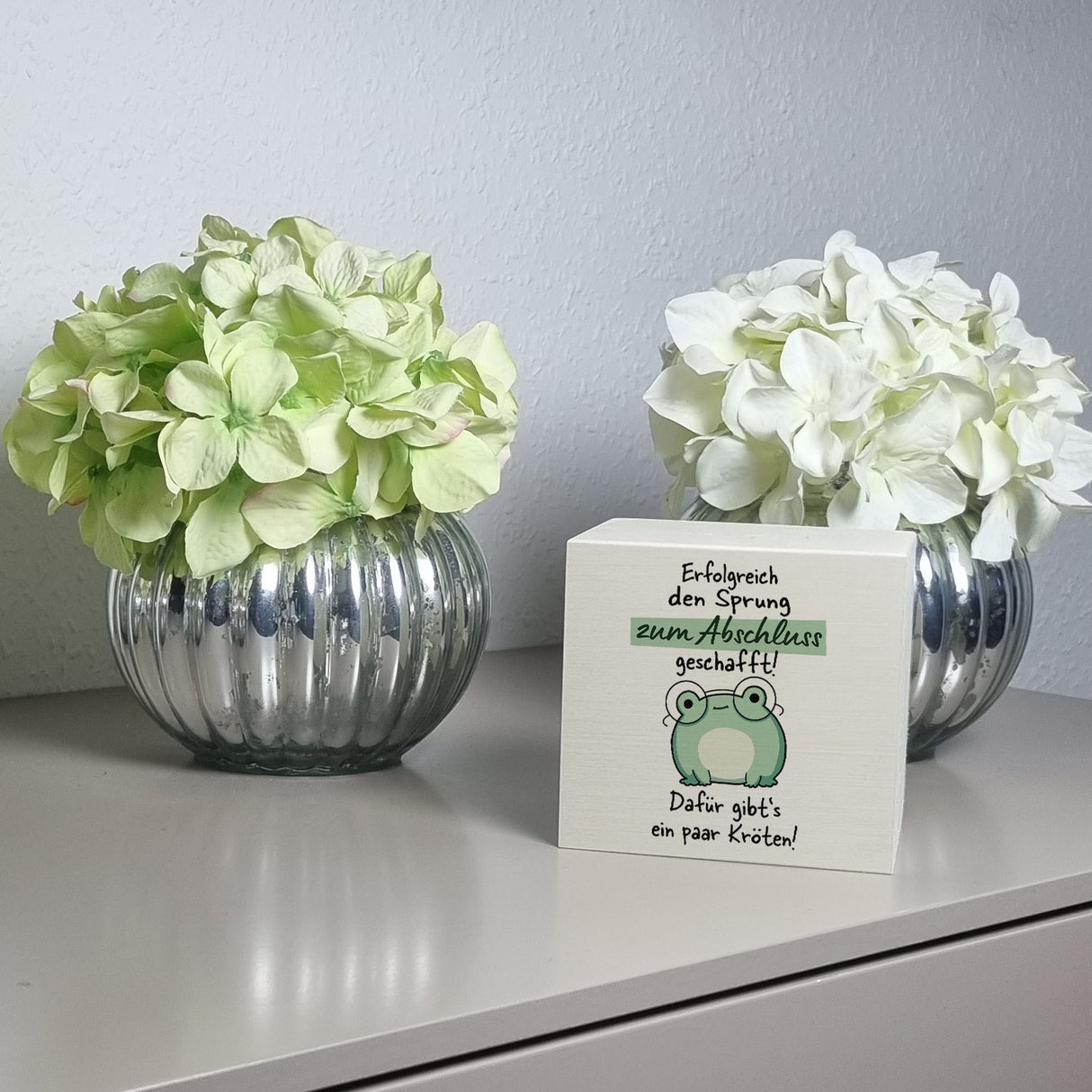Frosch mit Brille Spardose mit Spruch Abschluss geschafft - dafür Kröten
