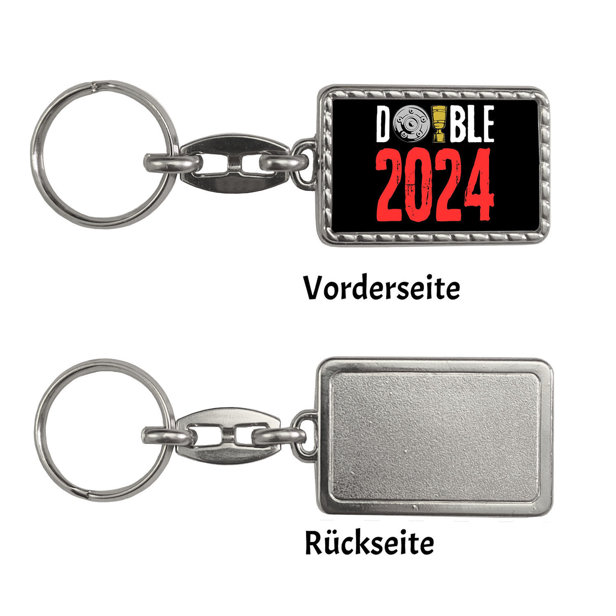 Leverkusen Double-Sieger Schlüsselanhänger mit Spruch Double 2024