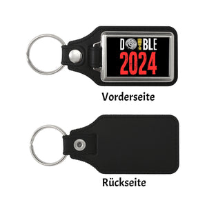 Leverkusen Double-Sieger Schlüsselanhänger mit Spruch Double 2024