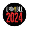 Leverkusen Double-Sieger Magnet rund mit Spruch Double 2024