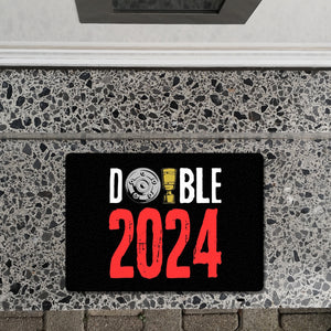 Leverkusen Double-Sieger Fußmatte in 35x50 cm ohne Rand mit Spruch Double 2024