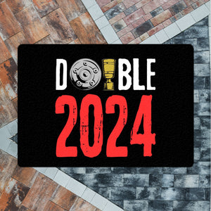 Leverkusen Double-Sieger Fußmatte in 35x50 cm ohne Rand mit Spruch Double 2024