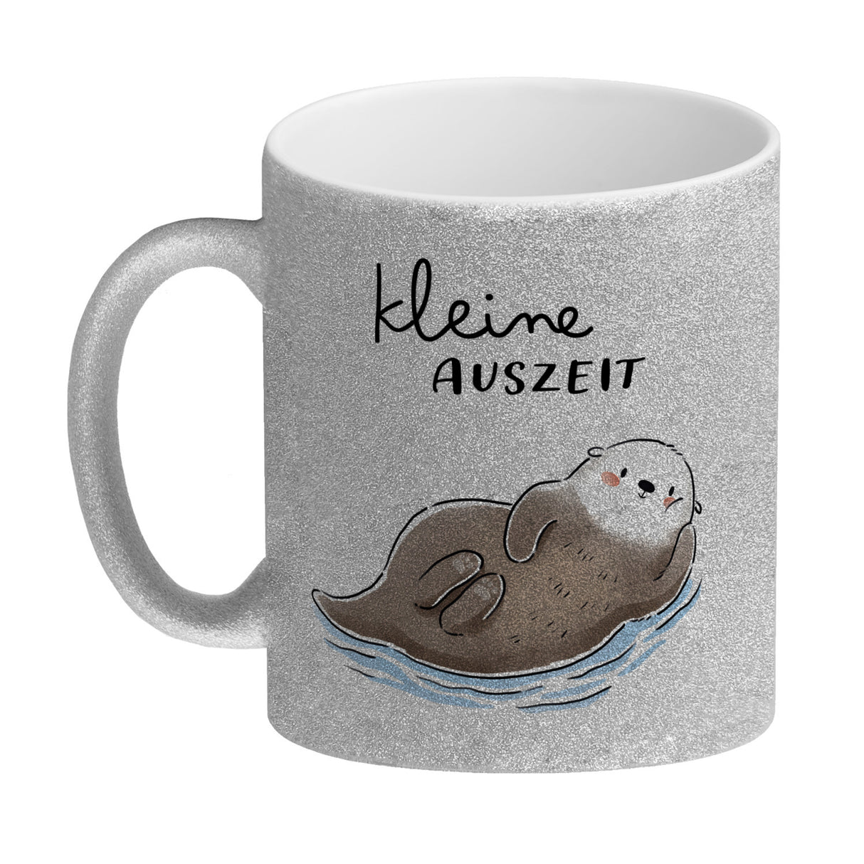 Otter Kaffeebecher mit Spruch Kleine Auszeit