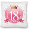 Happy Birthday 18 Krone Kissen
