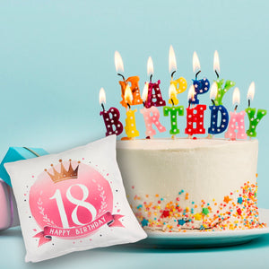 Happy Birthday 18 Krone Kissen
