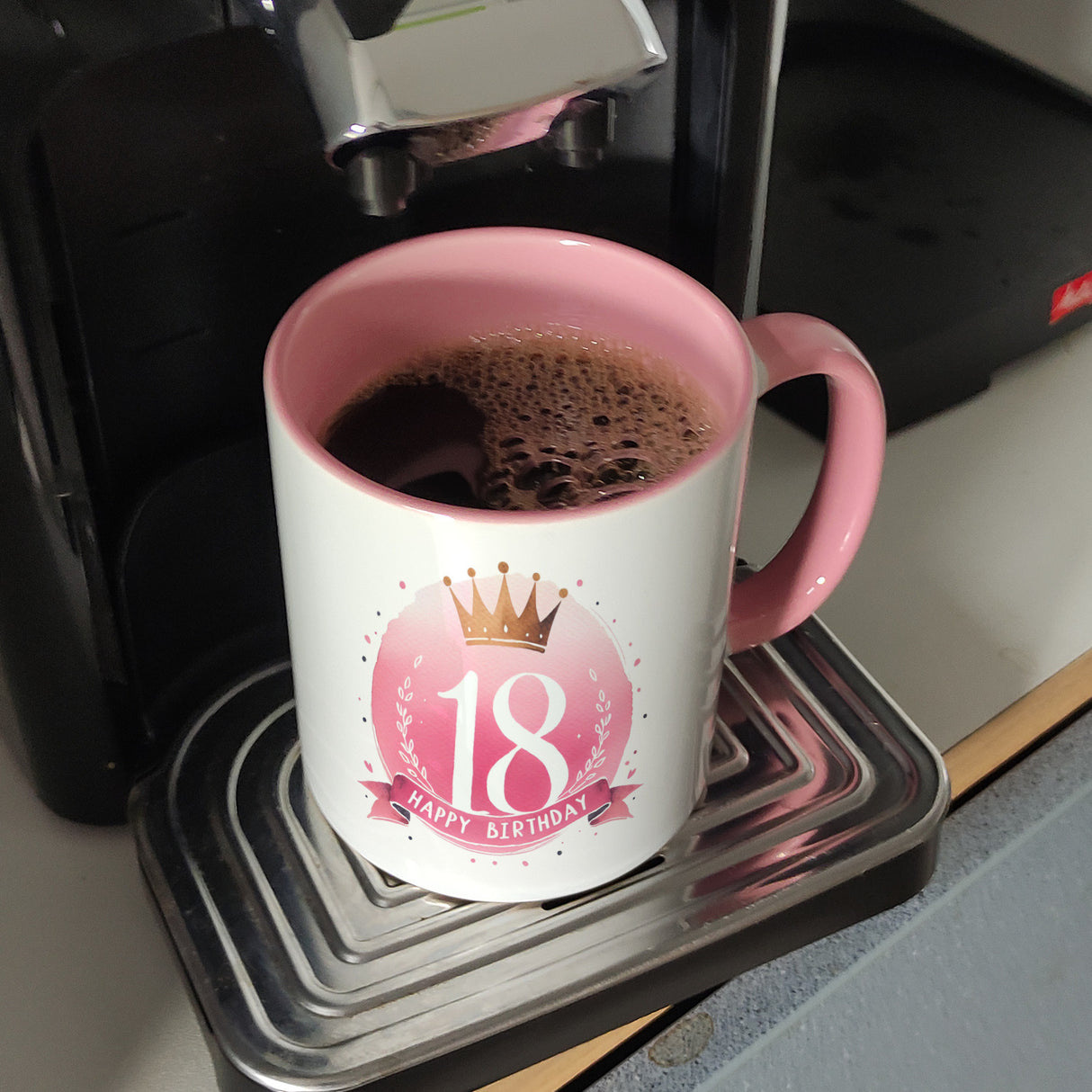Happy Birthday 18 Krone Kaffeebecher