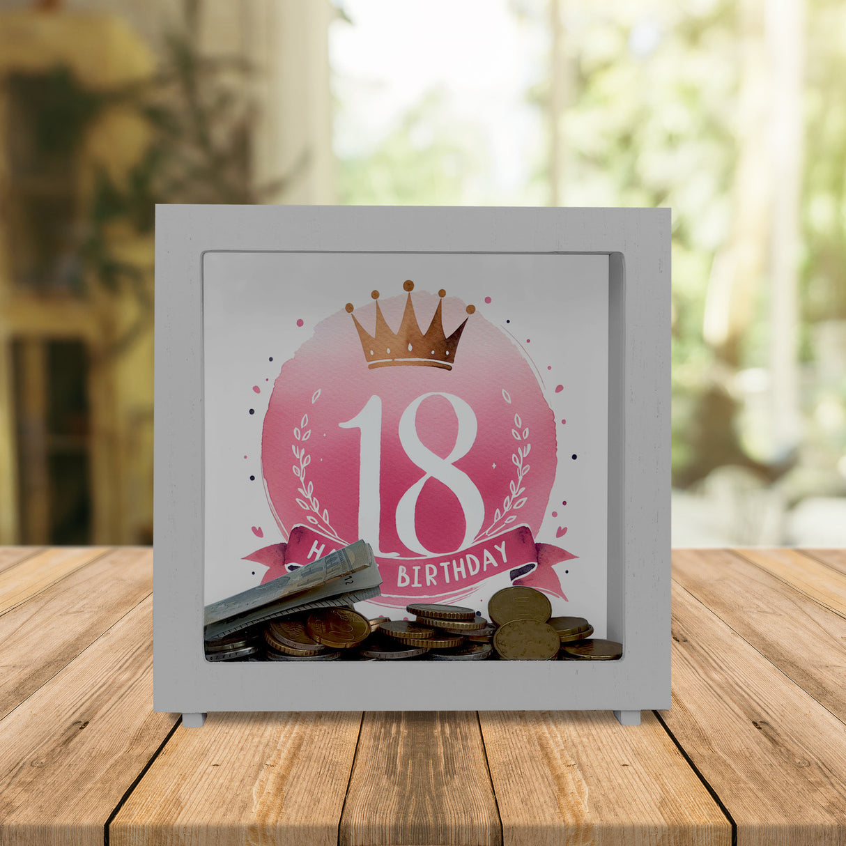 Happy Birthday 18 Krone Spardose