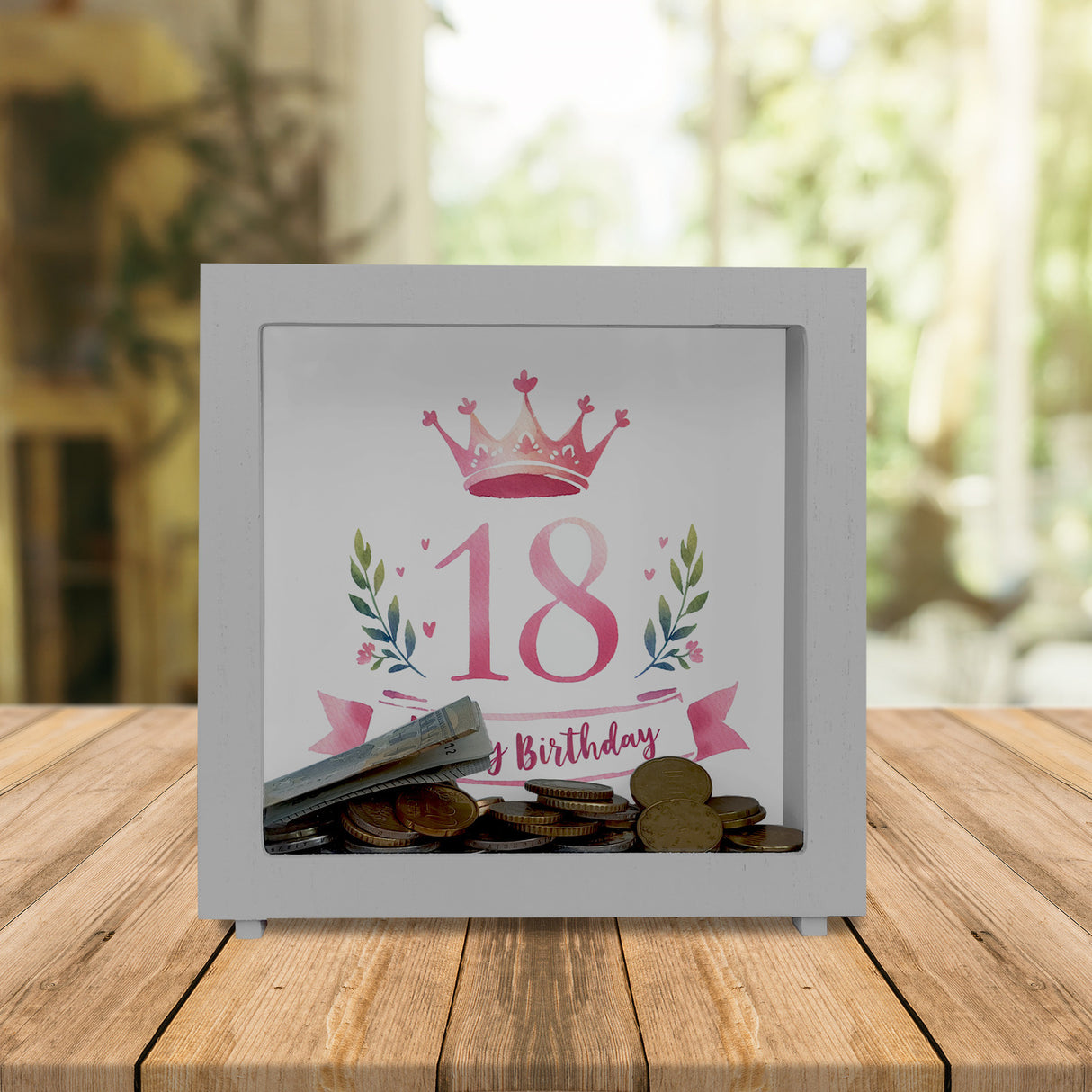 Happy Birthday 18 Krone Spardose
