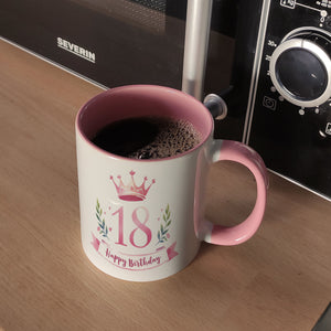 Happy Birthday 18 Krone Kaffeebecher