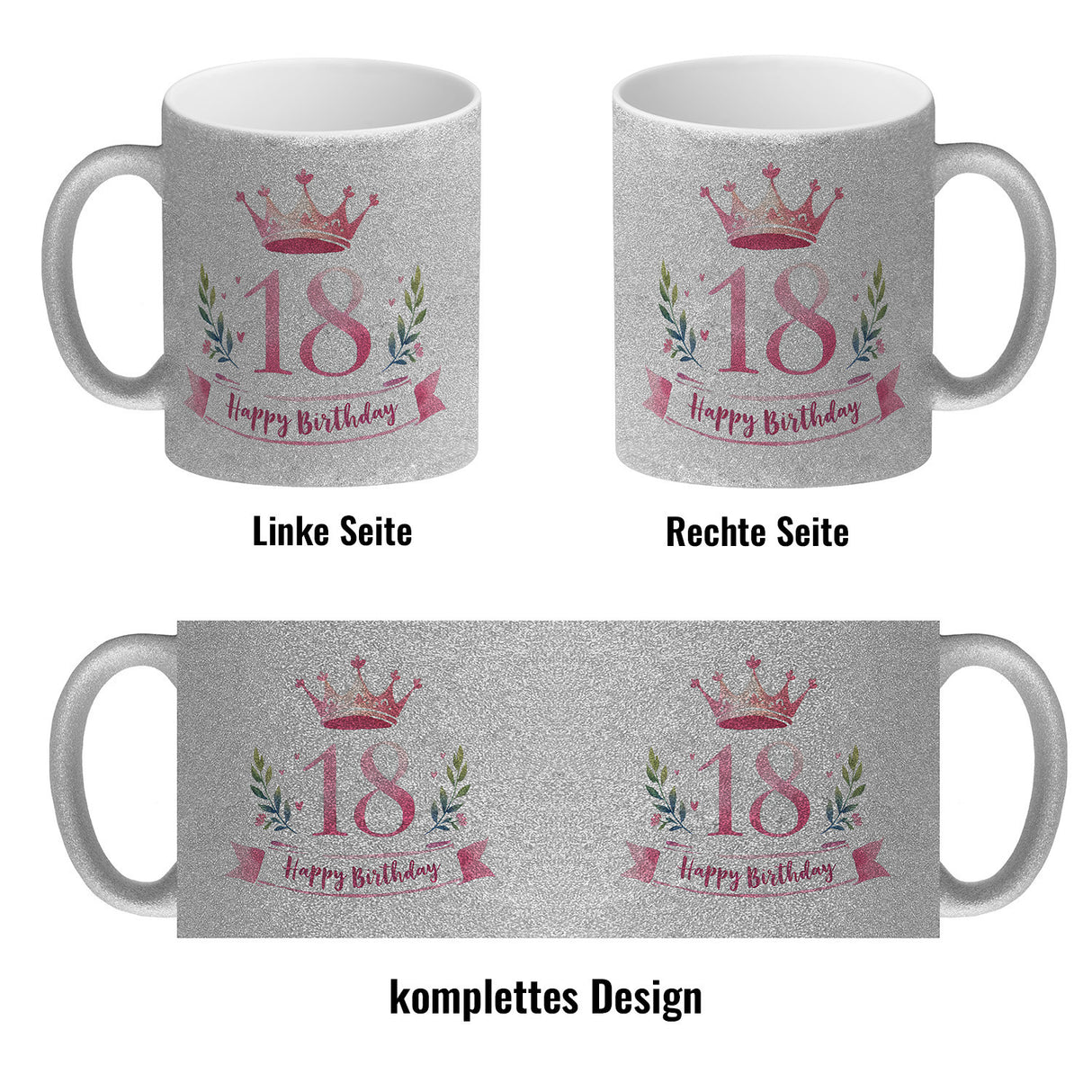 Happy Birthday 18 Krone Kaffeebecher
