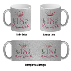 Happy Birthday 18 Krone Kaffeebecher