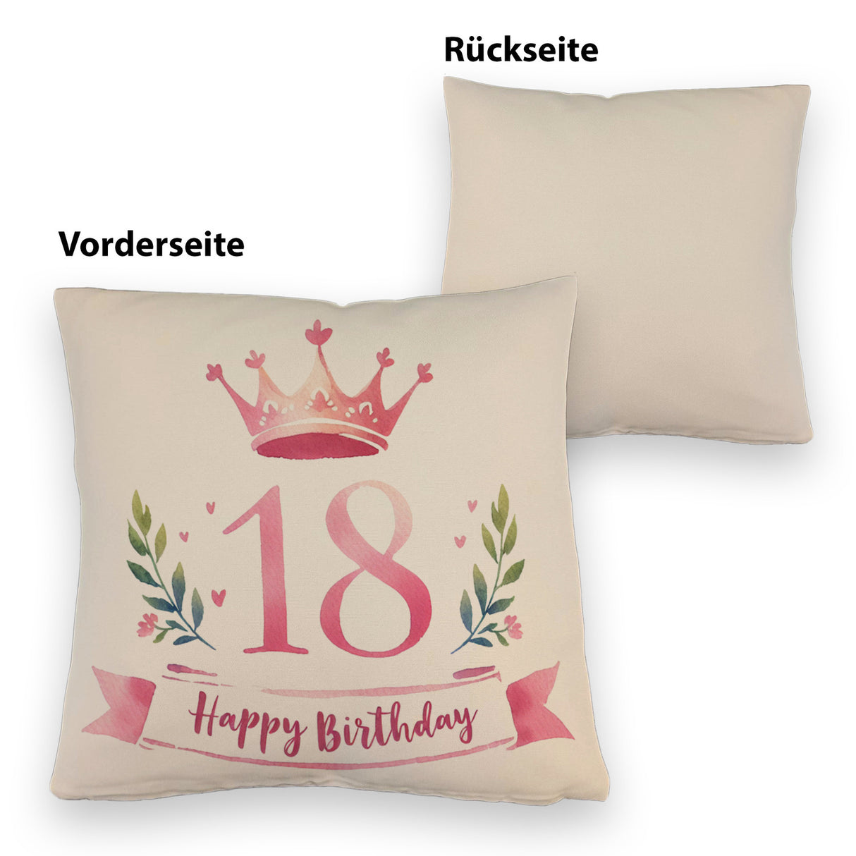 Happy Birthday 18 Krone Kissen