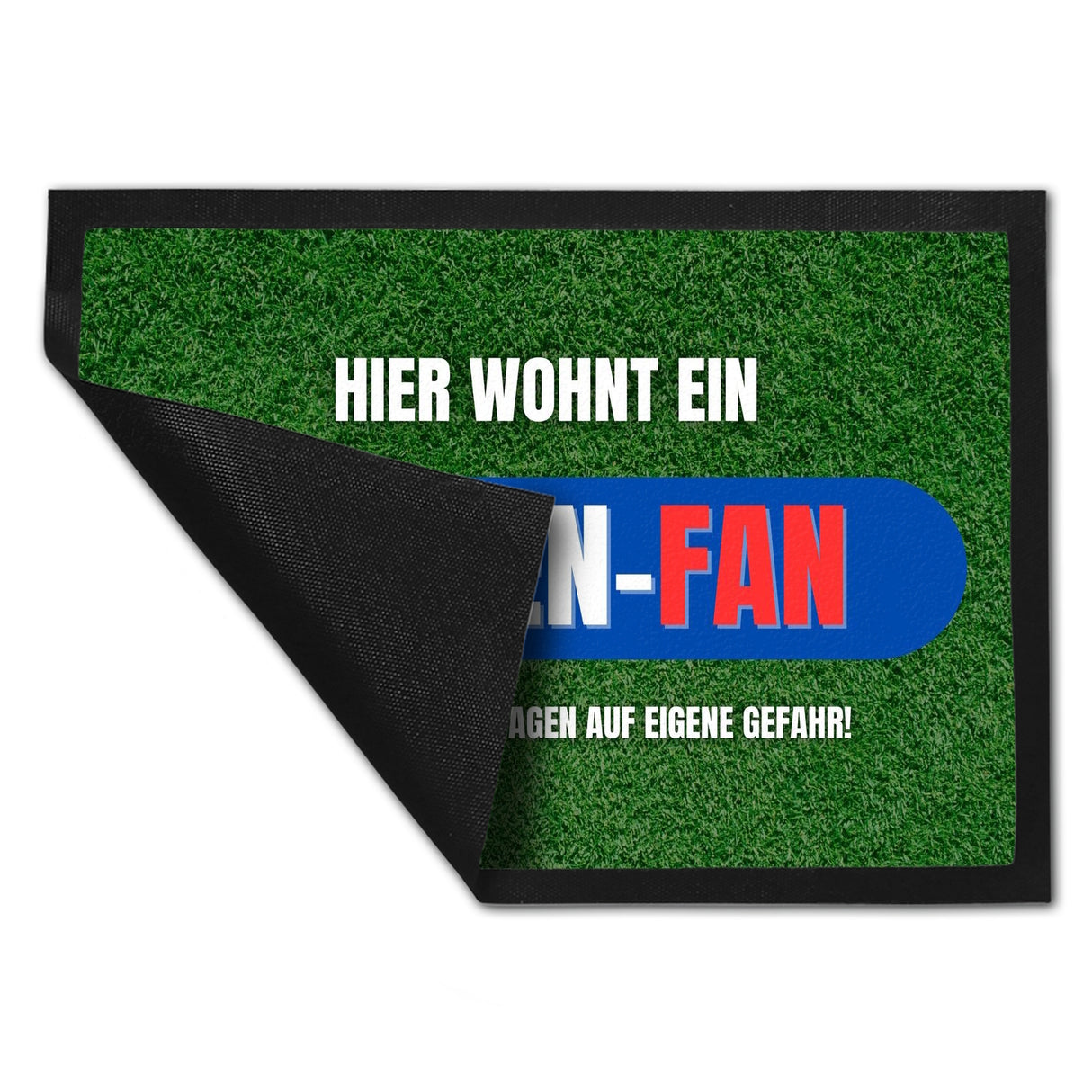 Hier wohnt ein Italien-Fan Fußmatte in 35x50 cm mit Spruch Betreten auf eigene Gefahr